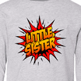 thumbnail image 4 of Inktastic Little Sister Super Hero Long Sleeve Youth T-Shirt, 4 of 5