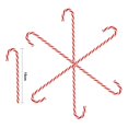 thumbnail image 4 of CNKOO 6Pcs/Set Christmas Cane Pendant 3D Effect Promote Ambience Colorful Surface Christmas Tree Hanging Candy Canes Ornaments for Home, 4 of 11
