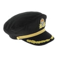 thumbnail image 3 of Sombrero de marinero para mujer, gorra de capitán de yate, gorra de pesca, cosplay Niño negro, 3 of 9
