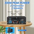 thumbnail image 3 of Amplificador Daakro AK45 Receptor estéreo Bluetooth 5.0 300W, 3 of 8