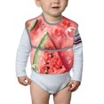 thumbnail image 6 of Hirioo Refreshing Watermelon Slices for Baby Waterproof Pocket Bib Adjustable Closed for Babies Toddlers with Large Pocket 6-24Months, 6 of 8