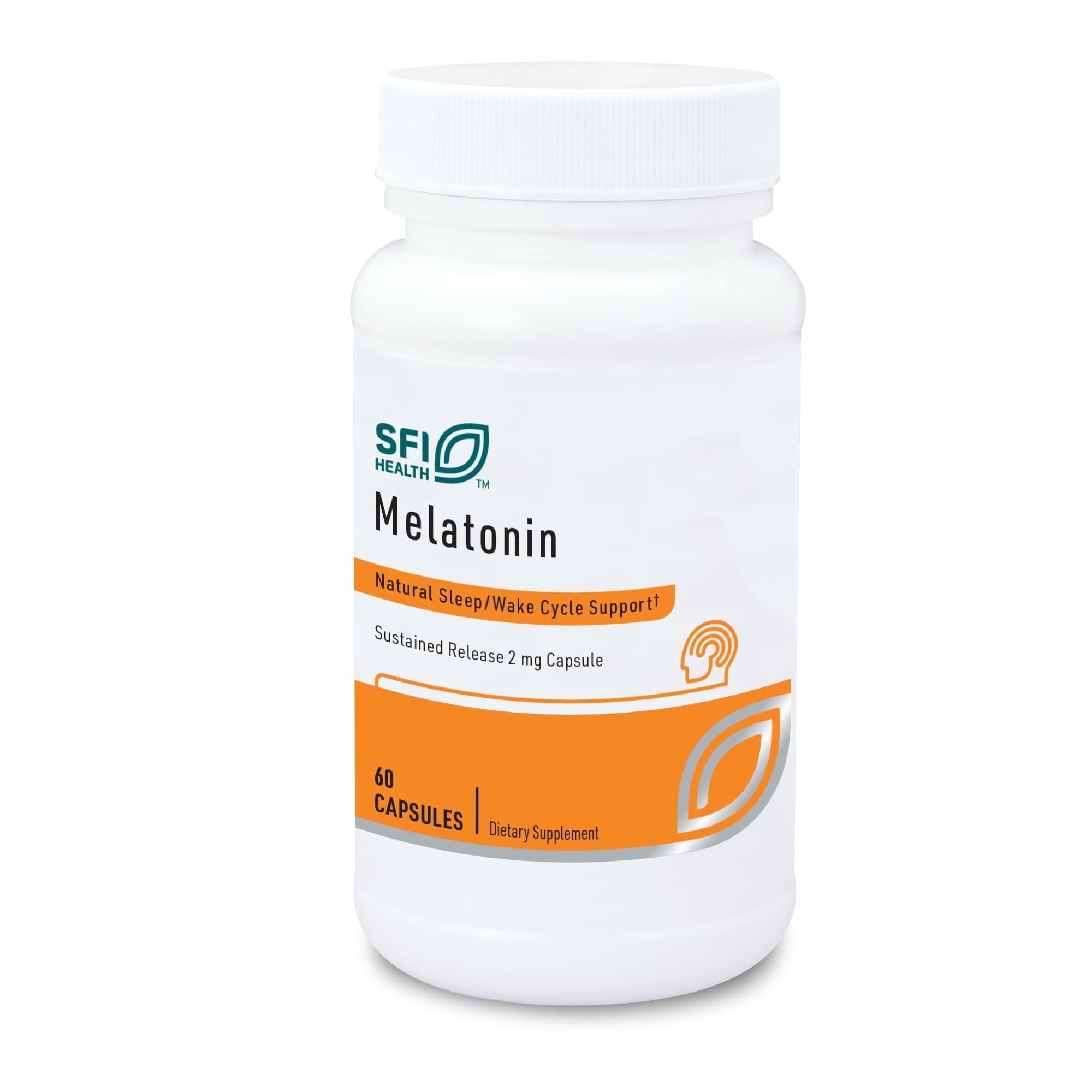 Klaire Labs Melatonin-SR - Sustained 'Time Release' Melatonin 2mg Capsules - Sleep Support for Men & Women (60 Capsules)