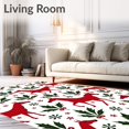 thumbnail image 2 of ODIKA 6'x9' Machine Washable Non-Slip Area Rug, Wild Mustang Needlework Kit Christmas Holiday Themed High Traffic Rug with Pad, Red, 742137, 2 of 8