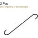 thumbnail image 3 of S Hanging Hooks, 12inch/300mm Extra Long Steel Hanger, Indoor Outdoor Uses for Garden, Bathroom, Closet, Workshop, Kitchen, Black, 2Pcs, 3 of 5