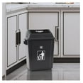 thumbnail image 5 of Plastic Trash Cans with Lid (4 Pack), 5 Gallon Kitchen Garbage Bins - Grey - Indoor/Outdoor Use - Durable & Odor Reducing - Office, Home, Classroom, 5 of 7