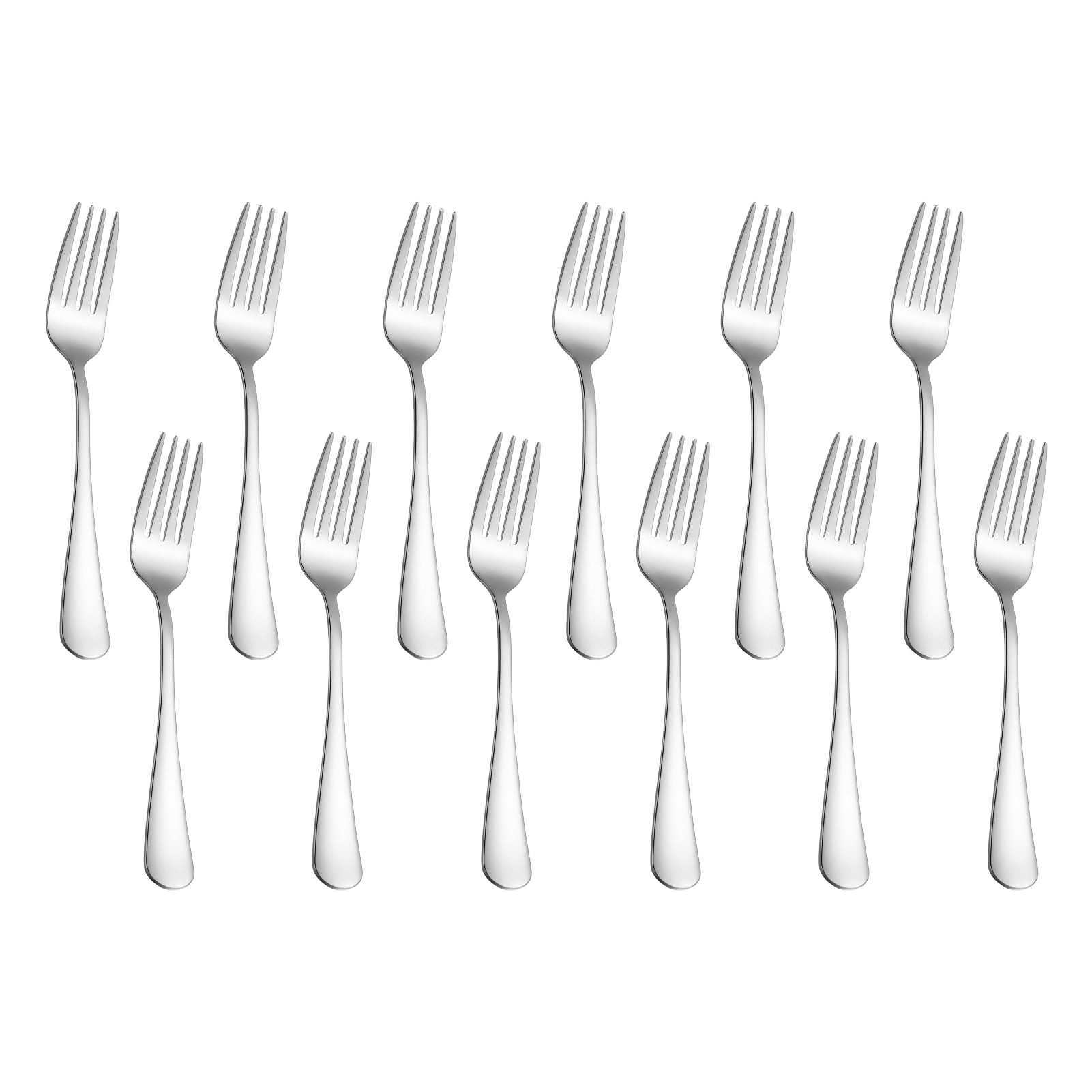 Lunsy 12 Pcs Forks, Premium Food Grade Stainless Steel Silverware Forks, Table Forks, Flatware Forks, Mirror Finish & Dishwasher Safe, Use for Home, Kitchen or Restaurant