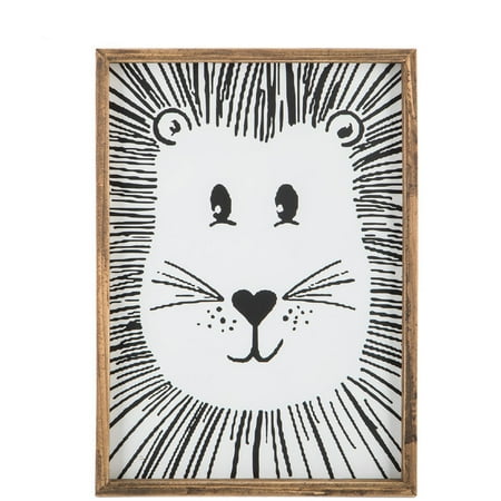 Lion Face Wood Wall Decoration Nursery Room Kids Decor Walmart Com