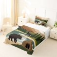 thumbnail image 5 of Manfei Wild Bear Twin Sheets,Vintage Animals Bedding,Brown,3-Piece,1 Fitted Sheet and 1 Pillowcase, 5 of 6