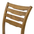thumbnail image 6 of Guyou Farmhouse Dining Chairs Set of 2, Mid-Century Modern Solid Wood Dining Side Chairs, Sherpa Upholstered Kitchen Chairs with Ladder Back for Dining Room Living Room Restaurant, Brown Frame, 6 of 8