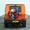 thumbnail image 6 of Naloa Colorful Skull PVC Leather Spare Tire Wheel Cover for Car Truck SUV Camper Trailer Universal Fit many size15 inch, 6 of 6