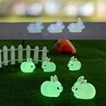 thumbnail image 4 of AOOOWER 10pcs Glowing in Dark Rabbits Luminous Easter Bunny Ornament for Garden Decor, 4 of 16