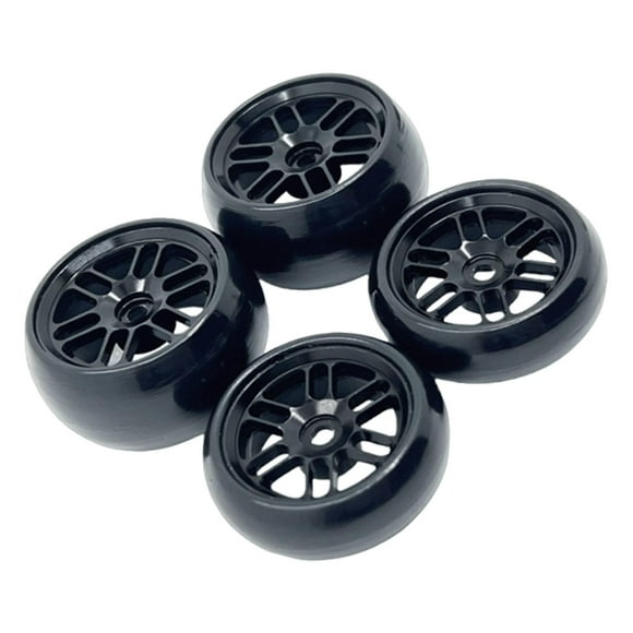 Neumáticos RC, resistentes, modificados para bricolaje, de alto rendimiento, profesionales, ligeros, 4 Negro
