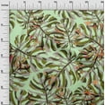 thumbnail image 3 of oneOone Cotton Poplin Twill Mint Green Fabric Tropical Leaf Fabric For Sewing Printed Craft Fabric By The Yard 56 Inch Wide, 3 of 4