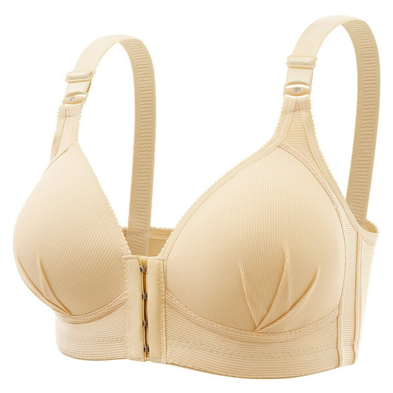 YWDJ Bras for Women Push Up No Underwire Plus Size for Sagging Breasts Steel  Ring Non Magnetic Buckle Underwear P Everyday Bras Sports Bras for Women  Nursing Bras for Breastfeeding Beige XXXL 