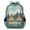 Black, variant on Jiaoprinted Colorful Boho Style Floral Multi-Functional Backpack, 16" Waterproof Travel Casual Daypack with Reflective Strip, Mexican Flower Work Laptop Backpack for Men Women