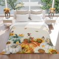 thumbnail image 5 of Farmhouse Fall Thanksgiving Throw Blankets, Orange White Blue Pumpkins Sunflower Soft Fleece Blanket Decorative for Home Sofa Couch Chair Living Bedroom, 50x60 inches,, 5 of 8