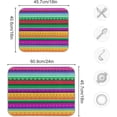 thumbnail image 3 of Absorbent Dish Drying Mat Ethnic Mexican Fabric Colorful Stripe Kitchen Accessories Counter Mat Protector,Reversible,Medium 18 x 16 Inches, 3 of 6