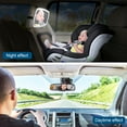 thumbnail image 5 of LED Baby Car Mirror with Light for Baby - 100% Shatterproof Baby Mirror for Car Seat Rear, 360° Car Mirror for Baby,Universal Car Seat Mirror for Baby Rear Facing Crystal Clear view With Remote, 5 of 8