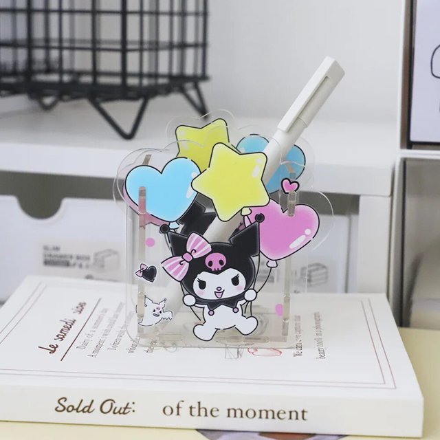 Caja de almacenamiento de escritorio de Sanrio Kuromi Cinnamoroll Kt My Melody, carrito pequeño, creativo, lindo, cesta de artículos diversos, Cinnamoroll