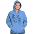 thumbnail image 5 of Funny Sow Cool Gardening Flower Pun Zip Hoodie Sweatshirt Women Brisco Brands L, 5 of 6