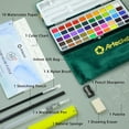 thumbnail image 3 of Set de pinturas de acuarela Artecho 50 colores con papeles y pinceles, 3 of 7
