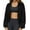 Black, variant on Womens Loose Cropped Jacket Zipper Windproof Warm Sports Outdoor Athletic Running Jacket Black M