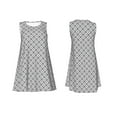 thumbnail image 7 of Fuzoiu Gray Plaid Print Women's Sleeveless Dress,Summer Dresses for Women,Casual Sundresses,Beach Sleeveless T-shirt Swing Dress with Pockets, 7 of 7