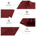thumbnail image 6 of Dxzfnsa Men's Textured Knit Shirts Summer Men Casual Short Sleeve Vacation Pullover Tops Loose Button Lapel Collar Beach Knit Stretchy Golf Shirts, 6 of 7