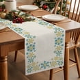 thumbnail image 2 of Table Runner 13x70in Inches Long, Vintage Winter SnowflakeLinen Washable Dresser Scarf Abstract Geometric ArtKitchen Dinning Tablerunners for Holiday/Party/Wedding/Home Tables Decor, 2 of 9