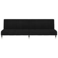 thumbnail image 3 of vidaXL 2-Seater Sofa Bed Black Velvet, 3 of 5