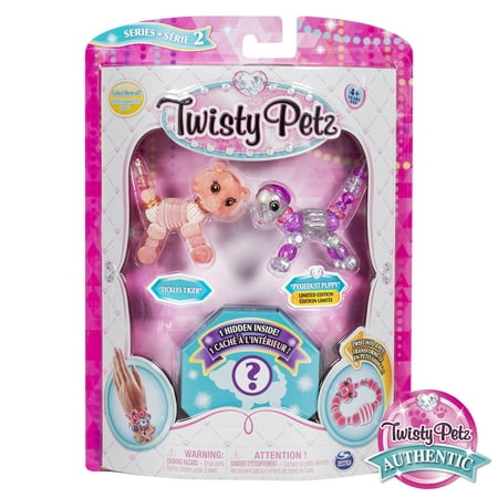 Twisty Petz, Series 2 3-Pack, Tickles Tiger, Pixiedust Puppy and Surprise Collectible Bracelet Set for