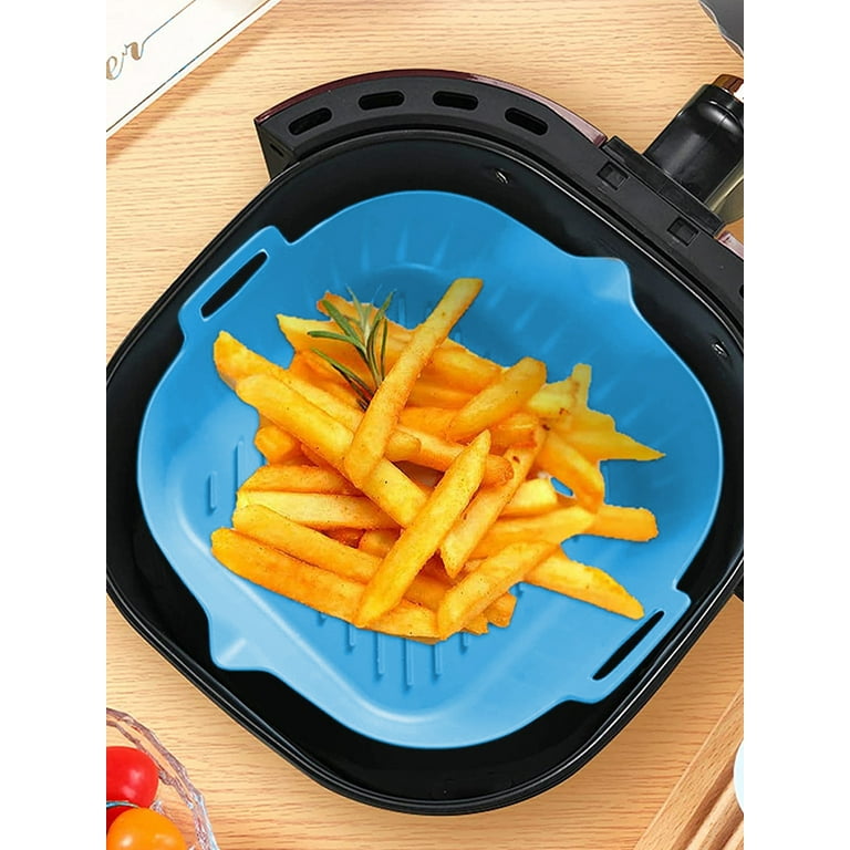 Silicone Air Fryer Liner Basket Square Reusable Air Fryer Pot Tray