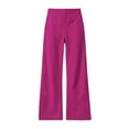 thumbnail image 5 of Inleife Women Quick Dry Harem Wide Leg Barrel Pants Elastic Waist Side Pockets Casual Straight Long Trousers, 5 of 6