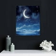 thumbnail image 4 of Nawypu Oil Paintings On Canvas Wall Art, Stars and Moon Wonderland Abstract Print Artwork with Framed Ready to Hang, Living Room Kitchen Corridor Bedroom Office Decor, 4 of 4