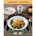 thumbnail image 3 of 13 Inch Round Placemats Set of 6, Black Christmas Non Slip Heat Insulation PP Table Mats, Xmas Christmas Tree Snowflake Washable Place Mats for Kitchen Dining Party Table Decor, 3 of 7