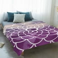thumbnail image 4 of Purple Flowers Blanket Soft Cozy Warm Throw Blanket for Couch, Plush Fuzzy Flannel Fleece Blankets for Sofa, Watercolor Ombre Abstract Floral Geometric Bed Blankets Lightweight Gifts for Men, 50"x60", 4 of 9