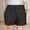 Black, variant on Luogg Girls Summer Linen Shorts Kids Casual Drawstring Elastic Waist Beach Short Pants With Pockets Girls Cargo Pants 5-6 Years