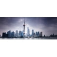 thumbnail image 2 of Shanghai Skyline China Wall Mural by Wallmonkeys Peel and Stick Graphic (18 in W x 7 in H) WM3768, 2 of 4
