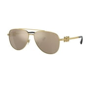 Versace VK 2002 Metal Childrens Aviator Sunglasses Gold 52mm Adult
