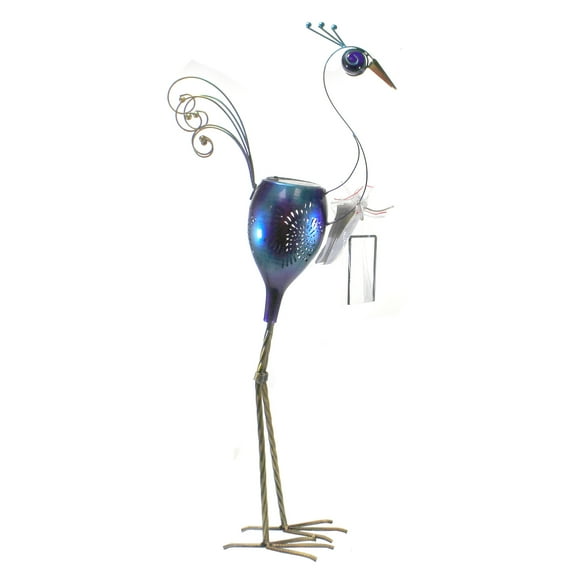 Home & Garden Peacock Shadow Solar Decor Metal Yard Decor Bird 12985