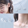 thumbnail image 2 of Collier et Boucles d'Oreilles Micro Incrustés de Flocon de Neige Bijoux pour Femmes Ensemble de Bijoux pour Femmes Ensemble de Bijoux de Bal pour Femmes Organisateur de Valise de Bijoux Formelle avec Roues Ensemble de Bijoux de Perles pour Filles Ensemble de Bijoux pour, 2 of 4