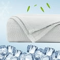 thumbnail image 5 of REGALWOVEN Bamboo Viscose Cooling Blanket All Seasons Breathable for Hot Sleepers for Bed, Sofa Light Gray Full, 5 of 8