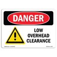 thumbnail image 1 of SignMission OS-DS-A-1218-L-2476 12 x 18 Po Signe de Danger OSHA - Faible Hauteur Libre, 1 of 1
