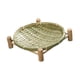 thumbnail image 5 of Cesta de bambú con bandeja para guardar artículos diversos, cesta tejida para frutas, cocina, desayuno 22cm, 5 of 9