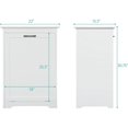 thumbnail image 3 of Armoire à Déchets Inclinable en Bois, Support de Poubelle de Cuisine, Seau de Recyclage, Armoire de Cuisine, Armoire à Déchets Cachée avec Porte Réglable en Angle, Tient dans 13 Gallons (Non Inclus), Blanc, 3 of 7