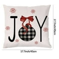 thumbnail image 4 of Precios Inmejorables, Funda de almohada navideña roja con diseño de copos de nieve y árbol de Navidad, funda de cojín para sofá, núcleo no incluido Akmoler, 4 of 5