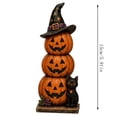thumbnail image 3 of ShaoXinWan Halloween Ghost Pumpkin House Wooden Tabletop Ornament, 2D Spliceable Decor Sign, Festive Accent for Dining Table Cabinet Bookshelf Decor, 3 of 5