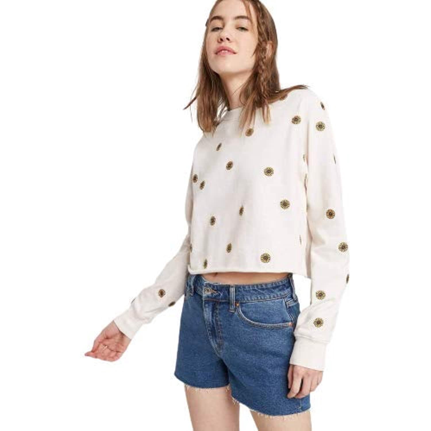 High-Rise Mom Jean Shorts Frayed Hem 