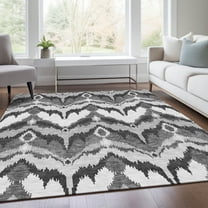 Addison Rugs Chantille Indoor/Outdoor Transitional Ikat Gray Washable Rectangle Rug, 10' x 14'