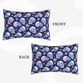 thumbnail image 2 of Fuzoiu blue Skull flower Print Fuzzy Pillowcases, Super Soft Pillow Case Cover with Zipper for Bedroom, Sofa, Couch,Cozy Pillow Shams for All Seasons-20"x30", 2 of 6